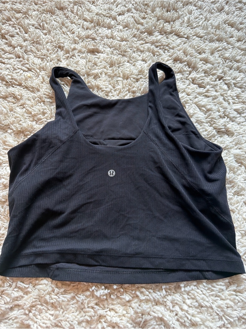 lululemon athletica Black Cropped Tank
